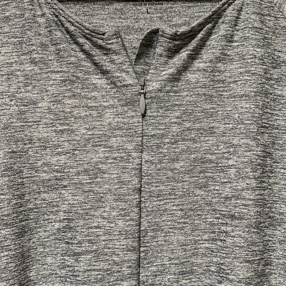 Athleta Pacifica Grey Zip Front Long Sleeve Top Size Large - Picture 7 of 14